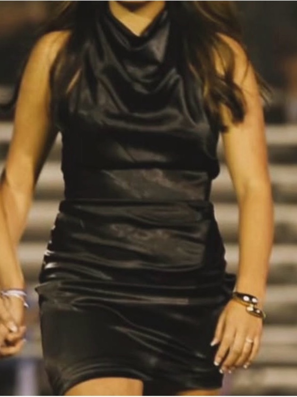 Black Satin HOCO dress